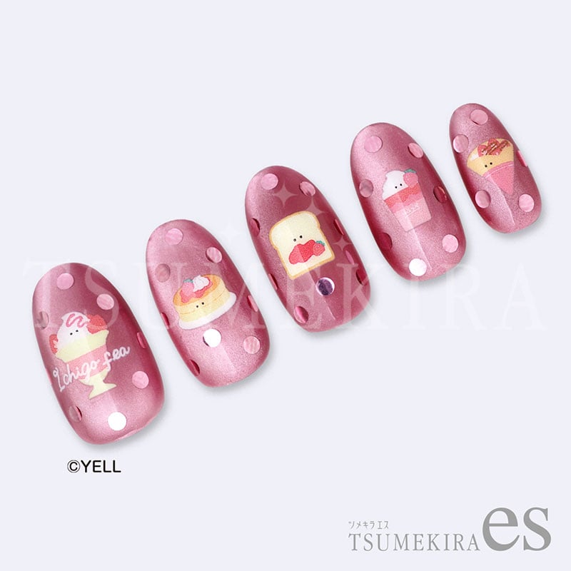 ☆　イッコ様│ クリーム３、　サンプロ つぶらな瞳のいちごフェア ネイルシール ES-TUB-002
