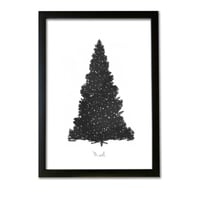 クリスマス A4 アート ポスター クリスマスツリー 名入れ可能 | ROPONNA