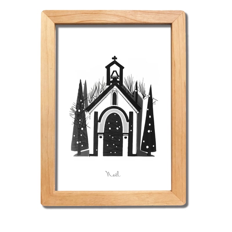 クリスマスアートポスター2L 教会 | ROPONNA