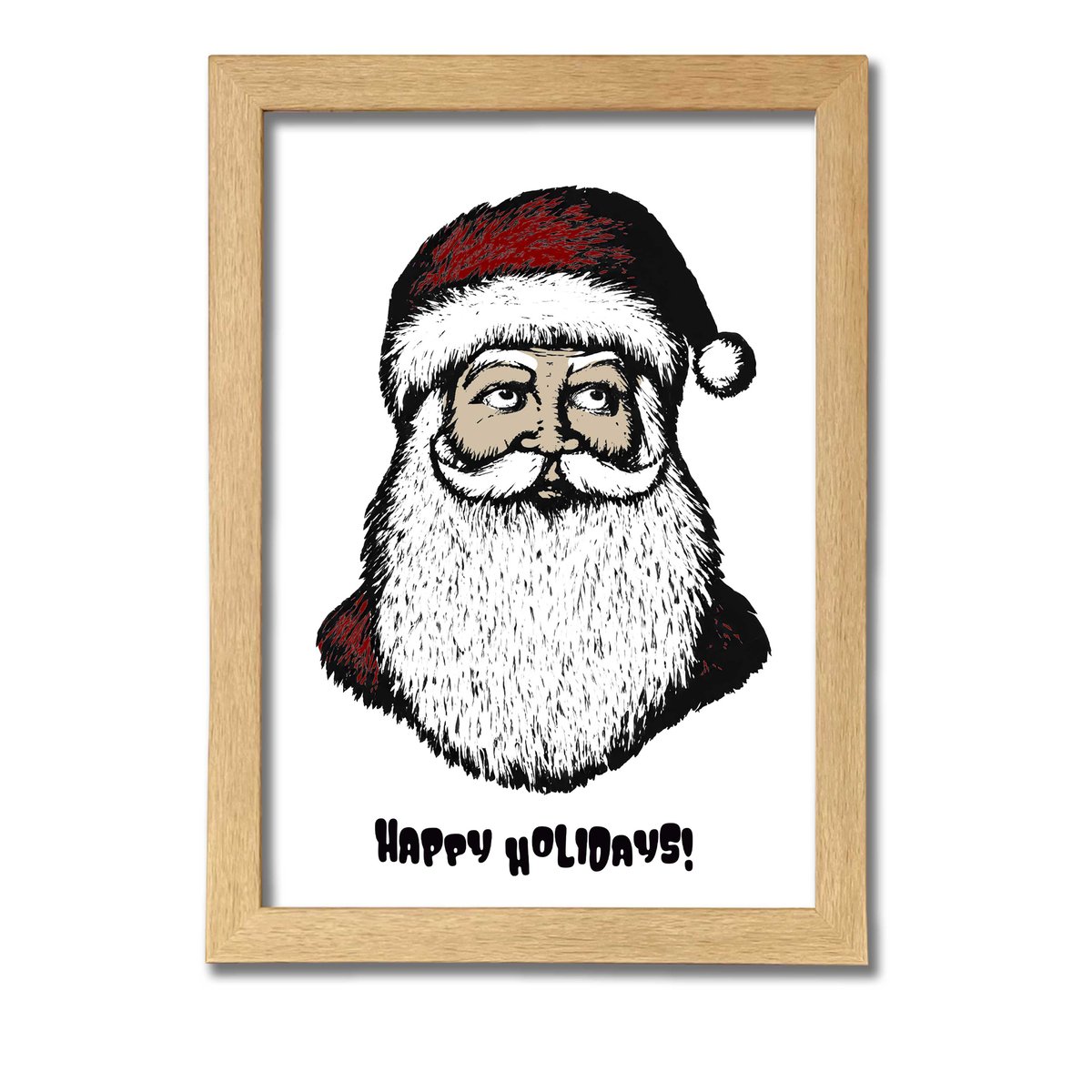 クリスマスアートポスターA4 サンタクロース | ROPONNA