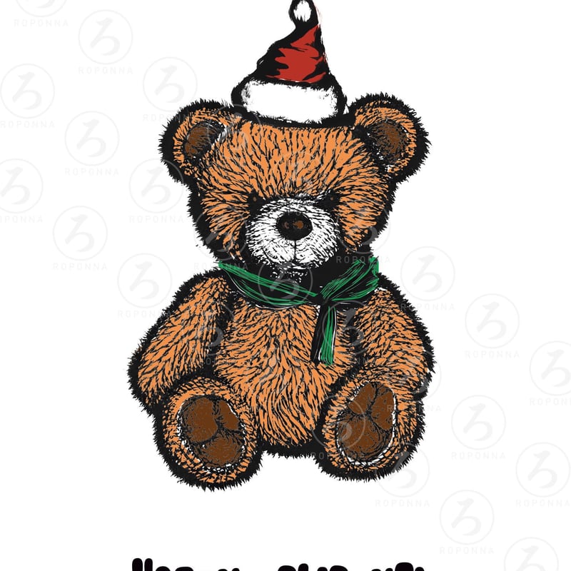 クリスマスアートポスターA4 くま | ROPONNA