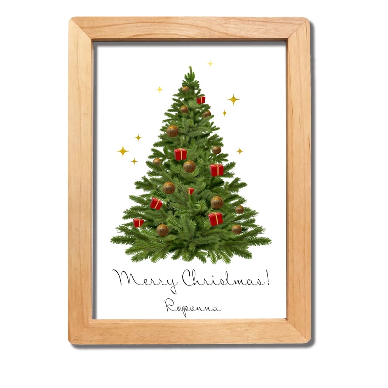クリスマスアートポスター2L クリスマスツリー 名入れ対応 | ROPONNA