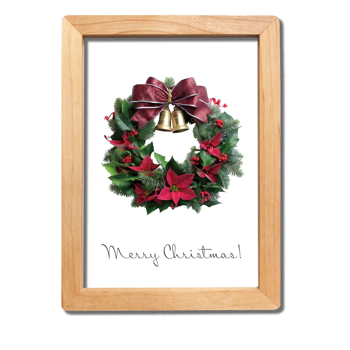 クリスマスアートポスター2L ポインセチアリース | ROPONNA