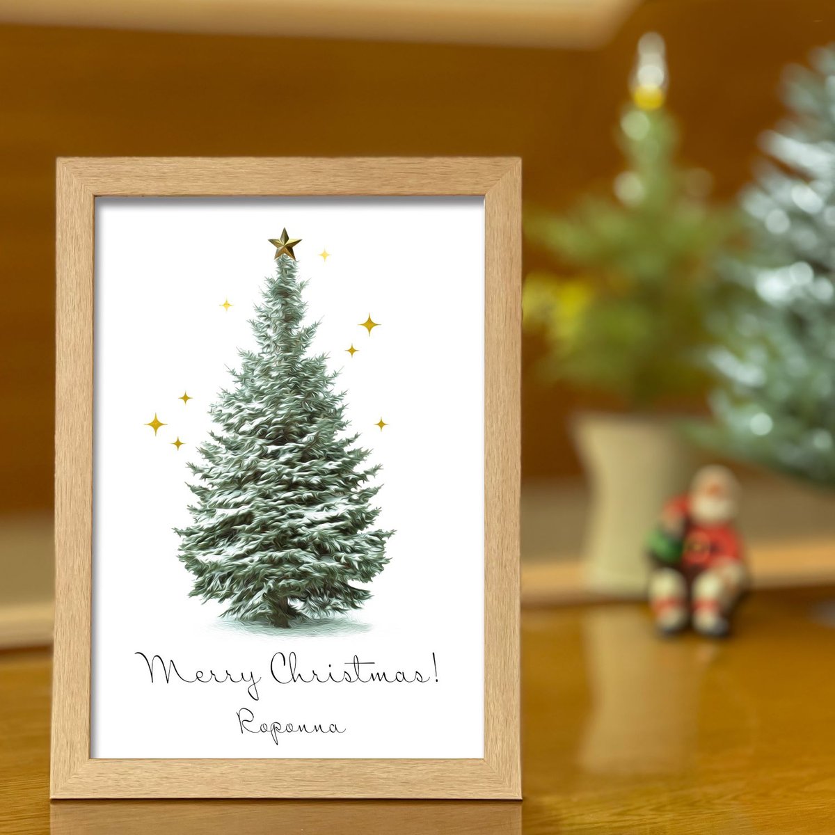 クリスマス A4 アート ポスター もみの木 名入れ可能 | ROPONNA