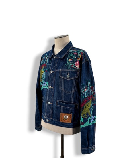 90s KANSAI O2 – Embroidered Trucker Jacket