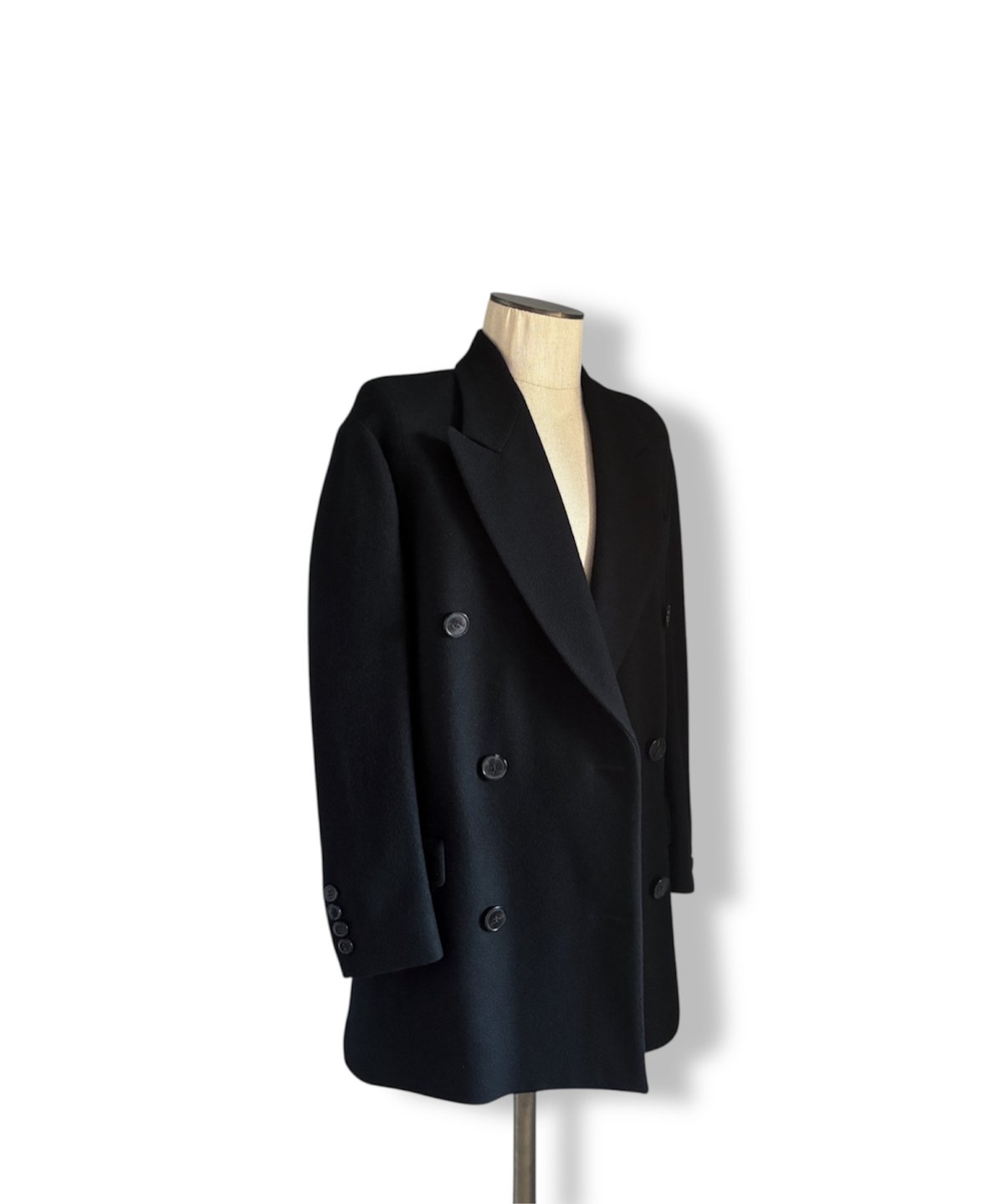 DRIES VAN NOTEN ブラック ダブルブレストコート 20AW DRIES VAN NOTEN – Double Breasted Belted C