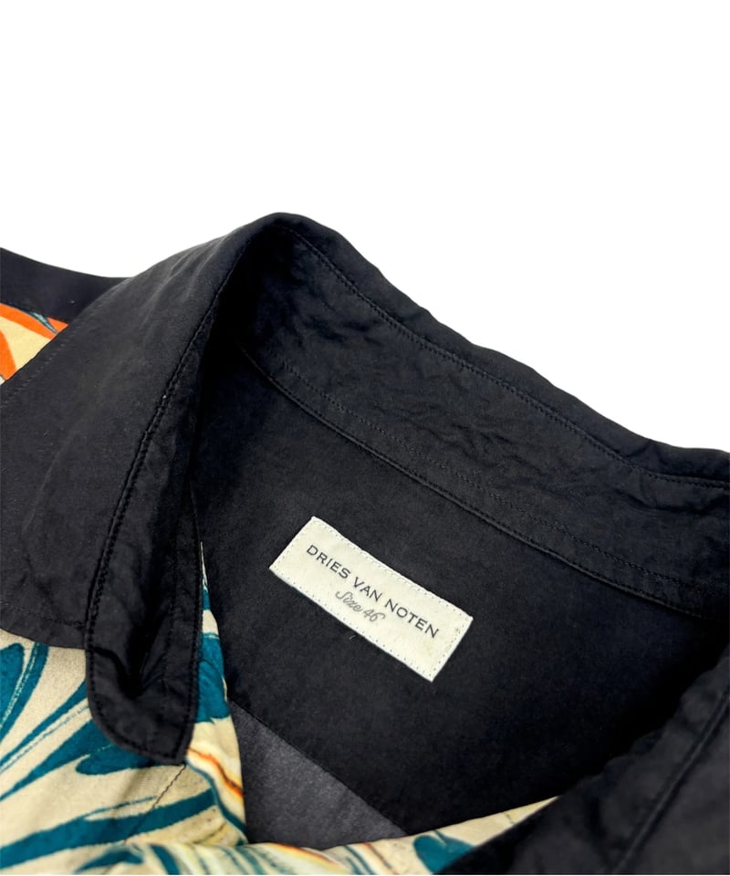 18AW DRIES VAN NOTEN / Marble Print Silk Shirt 18AW DRIES VAN NOTEN / Marble Print Silk Shirt