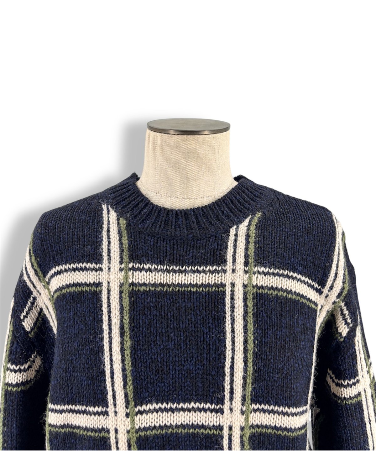 20AW DRIES VAN NOTEN – Windowpane Check Crewnec