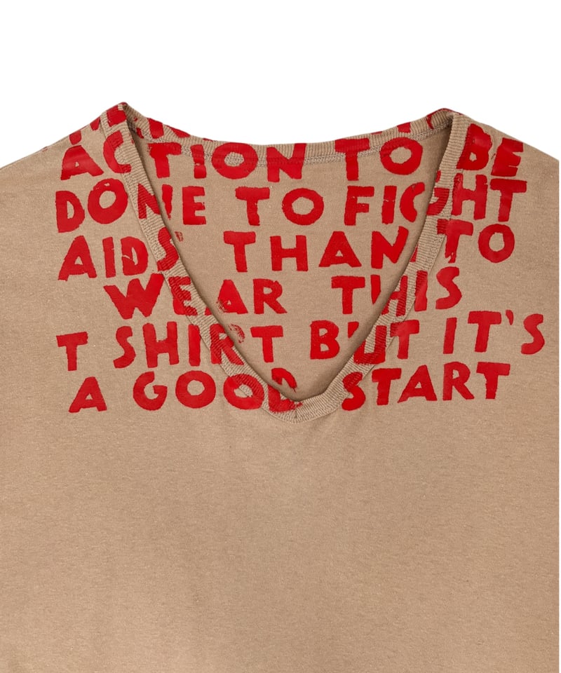 国内発送/Maison Margiela/*AIDS Franceコラボ* Tシャツ 08AW Martin Margiela / AIDS T-shirt -AIDS Tシャツ