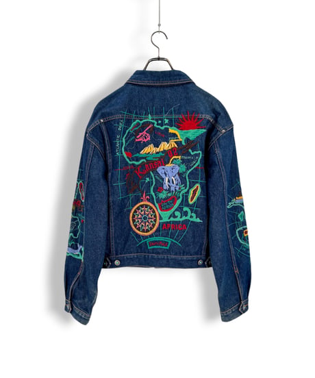 90s KANSAI O2 – Embroidered Trucker Jacket