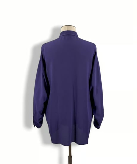 80s〜90s GIANNI VERSACE – Hidden Button-down Georgette Shirt