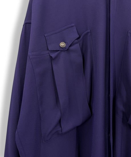 80s〜90s GIANNI VERSACE – Hidden Button-down Georgette Shirt