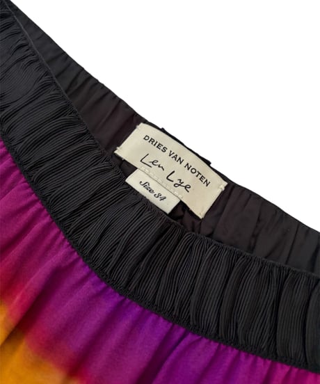 21SS DRIES VAN NOTEN – Mid-length Art Print Skirt