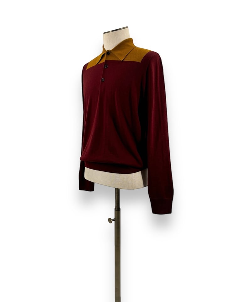 20AW DRIES VAN NOTEN / Bi-color Polo Knit -バイカラ 20AW DRIES VAN NOTEN / Bi-color Polo Knit -バイカラ