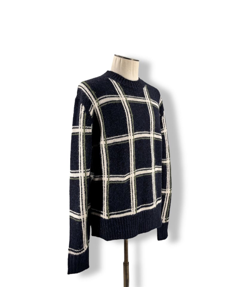 20AW DRIES VAN NOTEN – Windowpane Check Crewnec