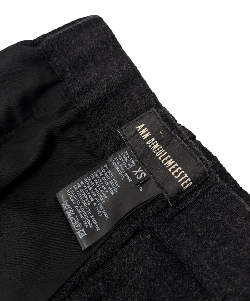 00s ANN DEMEULEMEESTER – Slim Straight Wool Tro
