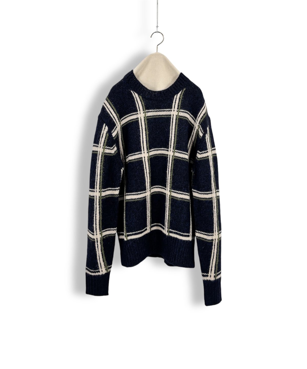20AW DRIES VAN NOTEN – Windowpane Check Crewnec