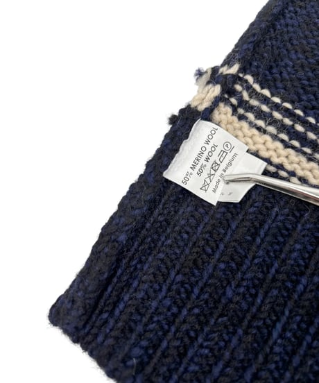 20AW DRIES VAN NOTEN – Windowpane Check Crew Neck Sweater