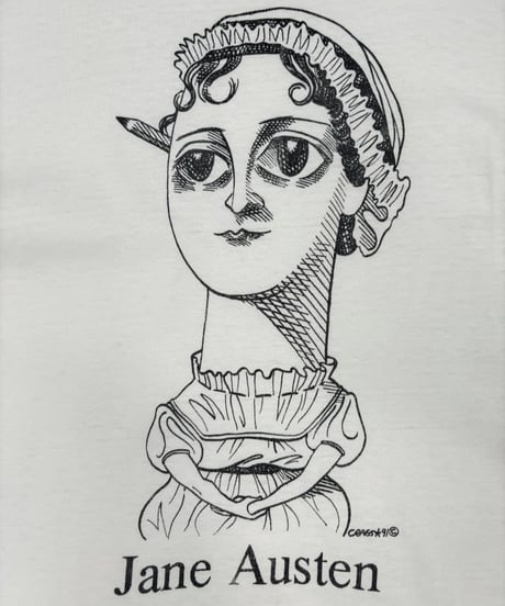 90s Largely Literary "Jane Austen" – Vintage Art T-shirt