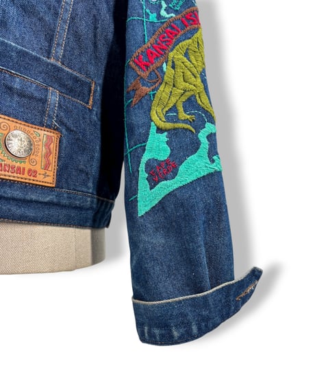 90s KANSAI O2 – Embroidered Trucker Jacket