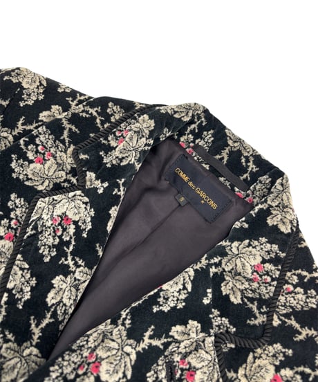 01AW COMME des GARCONS – Floral Jacquard Jacket