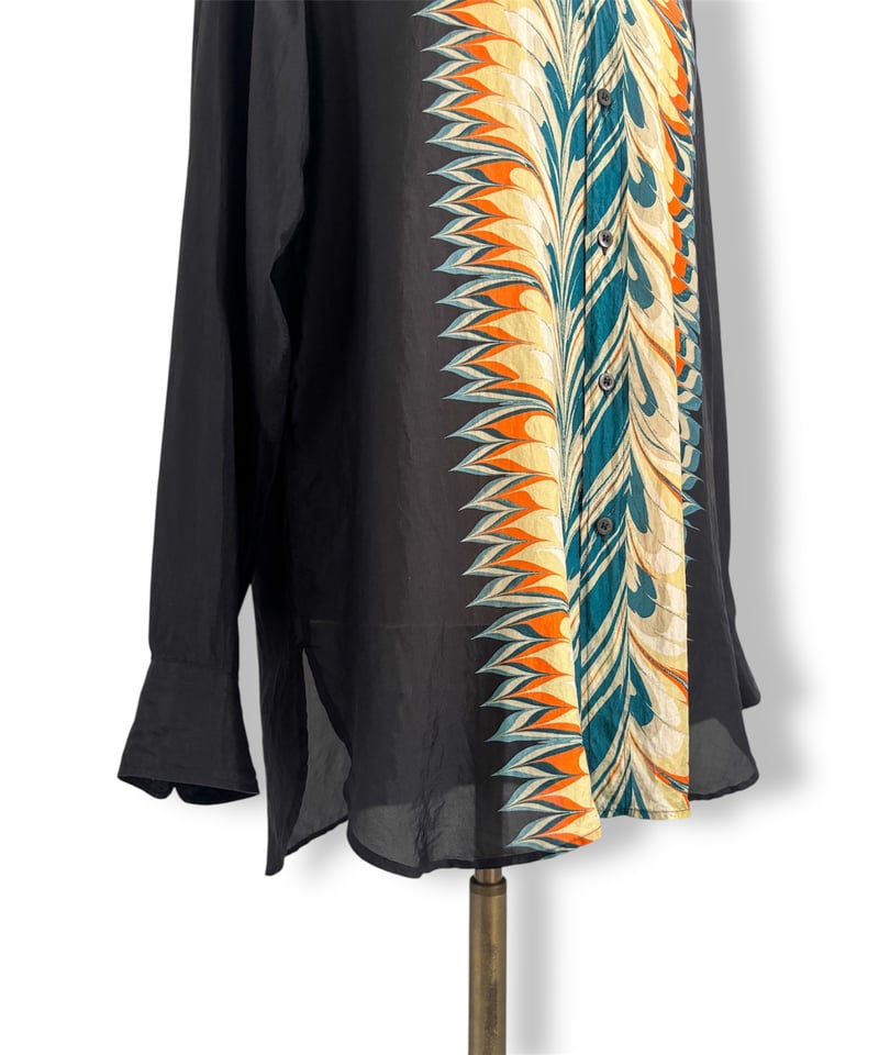ドリスヴァンノッテン マーブルプリントシャツ 18AW DRIES VAN NOTEN / Marble Print Silk Shirt