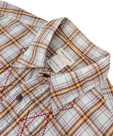 DRIES VAN NOTEN – Plaid Short Sleeve Shirt