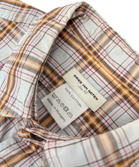 DRIES VAN NOTEN – Plaid Short Sleeve Shirt