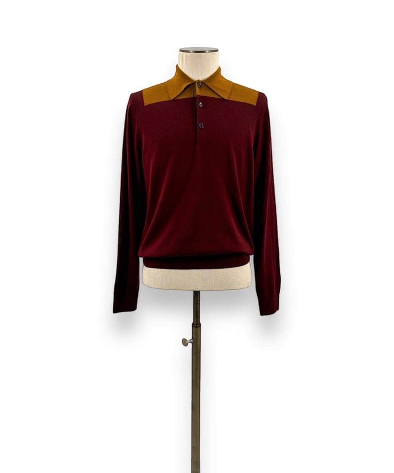 20AW DRIES VAN NOTEN / Bi-color Polo Knit -バイカラ 20AW DRIES VAN NOTEN / Bi-color Polo Knit -バイカラ