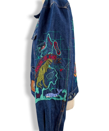90s KANSAI O2 – Embroidered Trucker Jacket