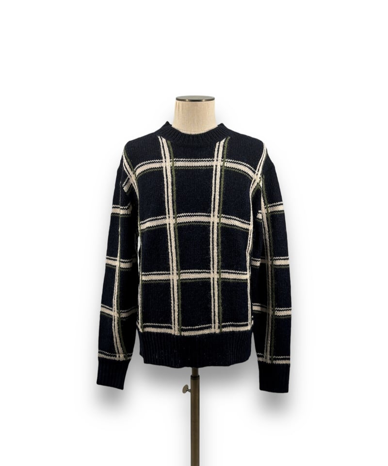 20AW DRIES VAN NOTEN / Windowpane Check Crewne 20AW DRIES VAN NOTEN / Windowpane Check Crewne