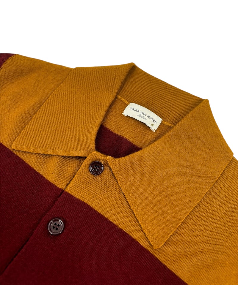 20AW DRIES VAN NOTEN / Bi-color Polo Knit -バイカラ 20AW DRIES VAN NOTEN / Bi-color Polo Knit -バイカラ