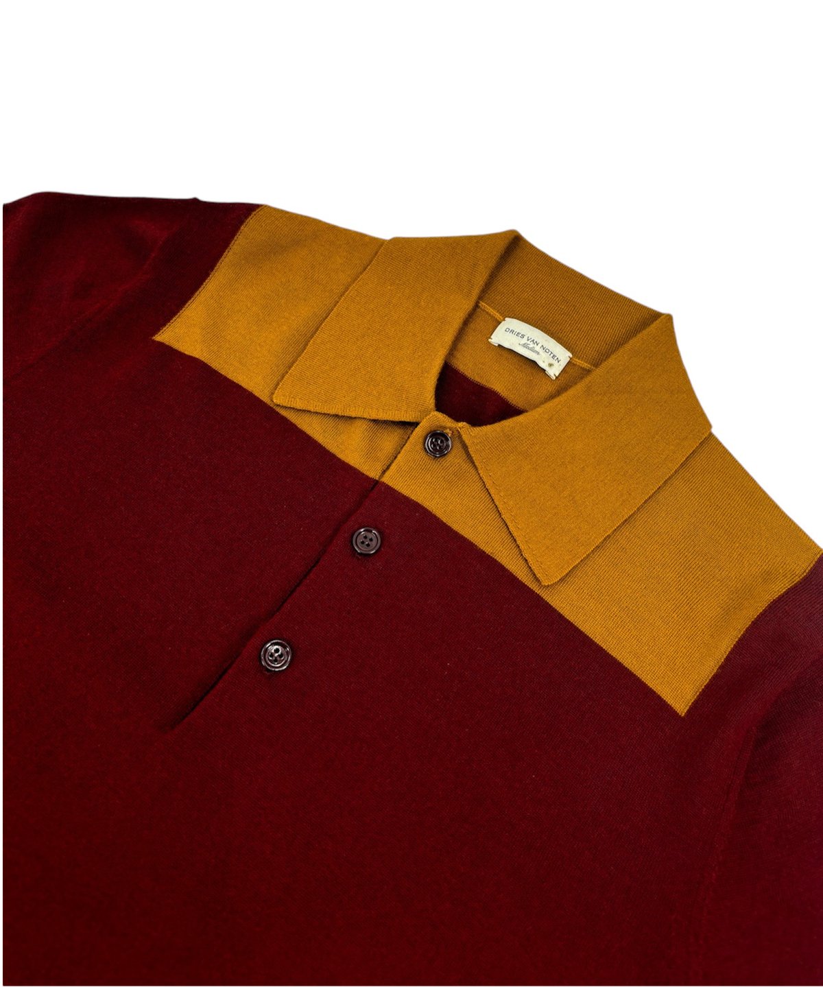 20AW DRIES VAN NOTEN / Bi-color Polo Knit -バイカラ 20AW DRIES VAN NOTEN / Bi-color Polo Knit -バイカラ