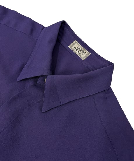 80s〜90s GIANNI VERSACE – Hidden Button-down Georgette Shirt