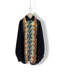 18AW DRIES VAN NOTEN – Marble Print Silk Shirt