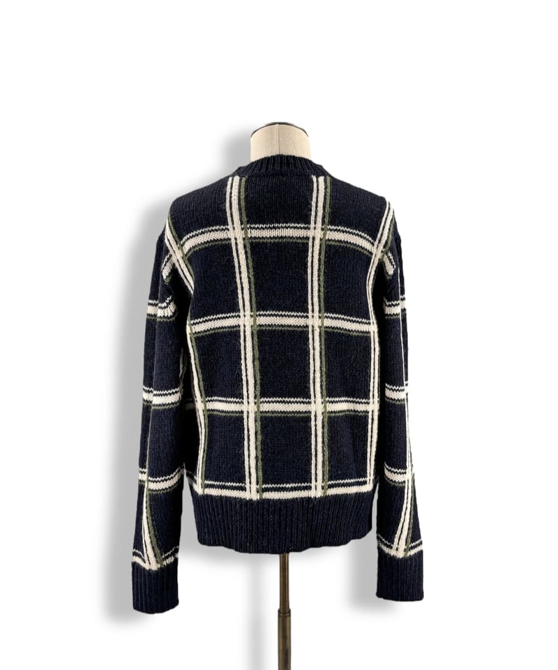 20AW DRIES VAN NOTEN – Windowpane Check Crewnec