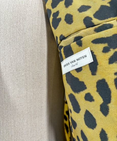20AW DRIES VAN NOTEN – Leopard Print Balmacaan Coat