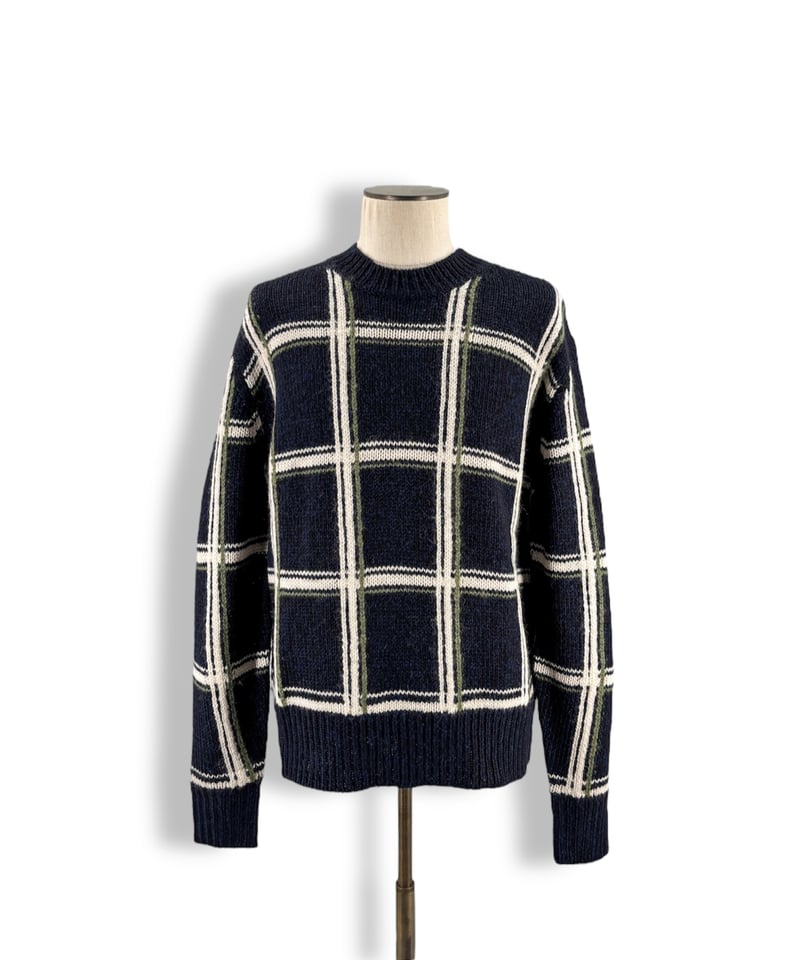 20AW DRIES VAN NOTEN – Windowpane Check Crewnec