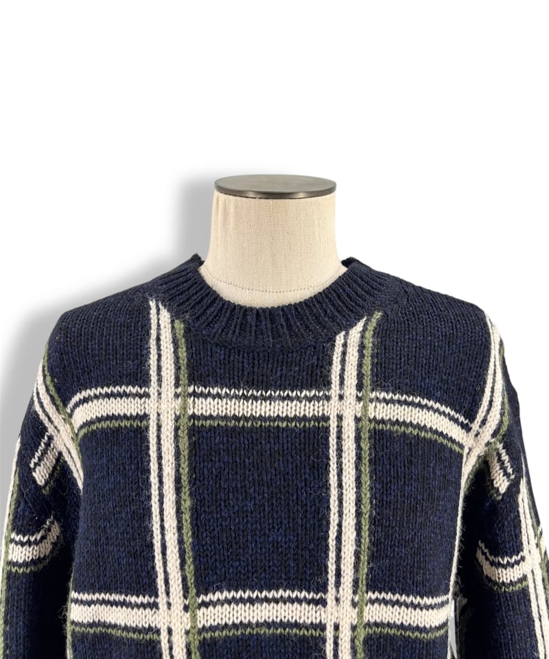 20AW DRIES VAN NOTEN – Windowpane Check Crewnec