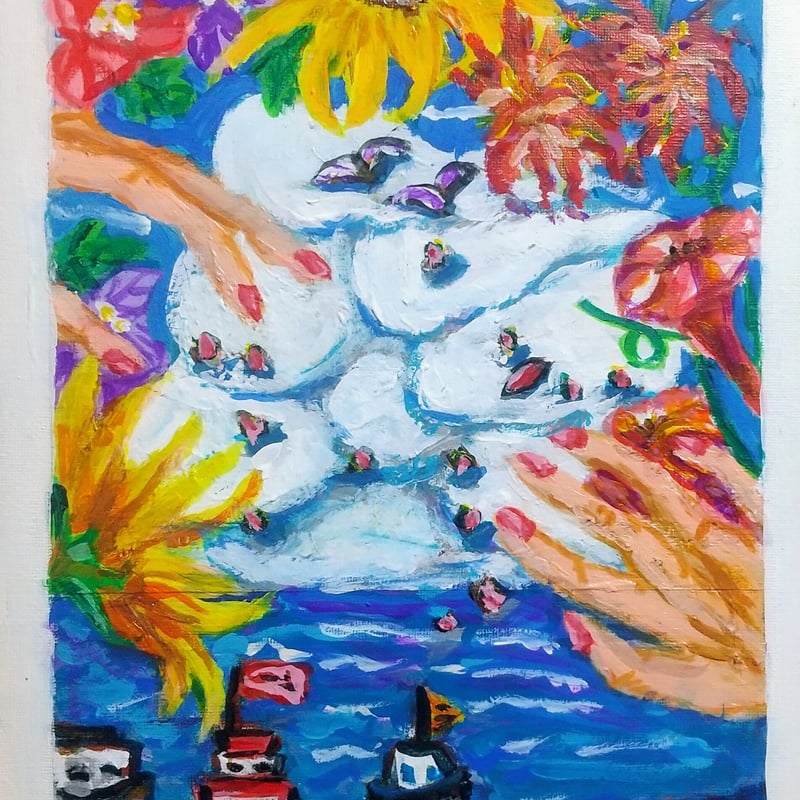 作品名「今、生きる風」アクリル画 作品名「今、生きる風」アクリル画 作品名「今、生きる風