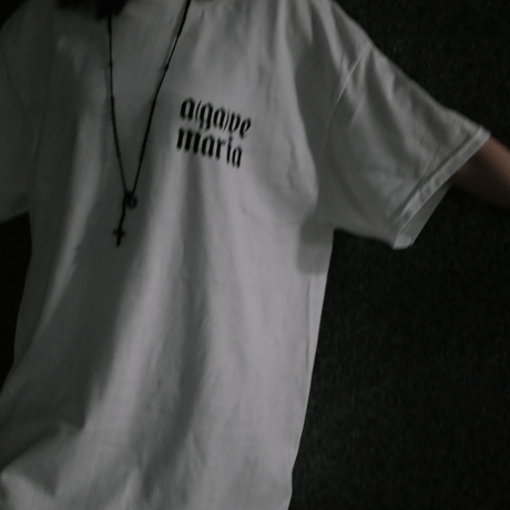 【フロントロゴのみ】a(ga)ve maria Tee White
