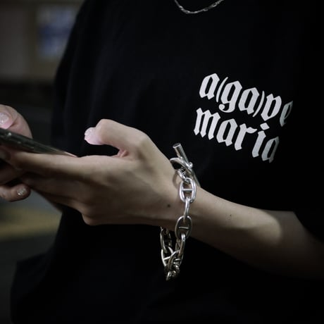 【フロントロゴのみ】a(ga)ve maria Tee Black