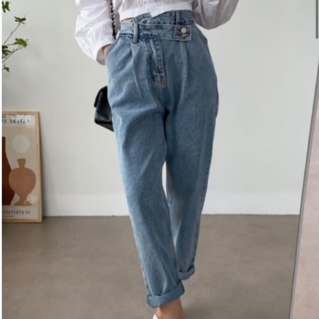 アシンメトリーデニムパンツ　k000042