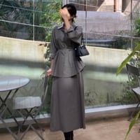 シャツワンピースセットアップ　k000035
