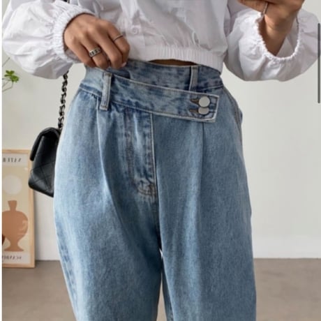 アシンメトリーデニムパンツ　k000042