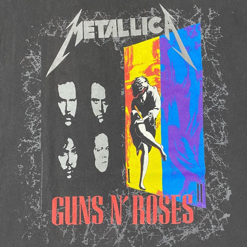 90s BROCKUM ”METALLICA×GUNS N' ROSES“ t-shirt |