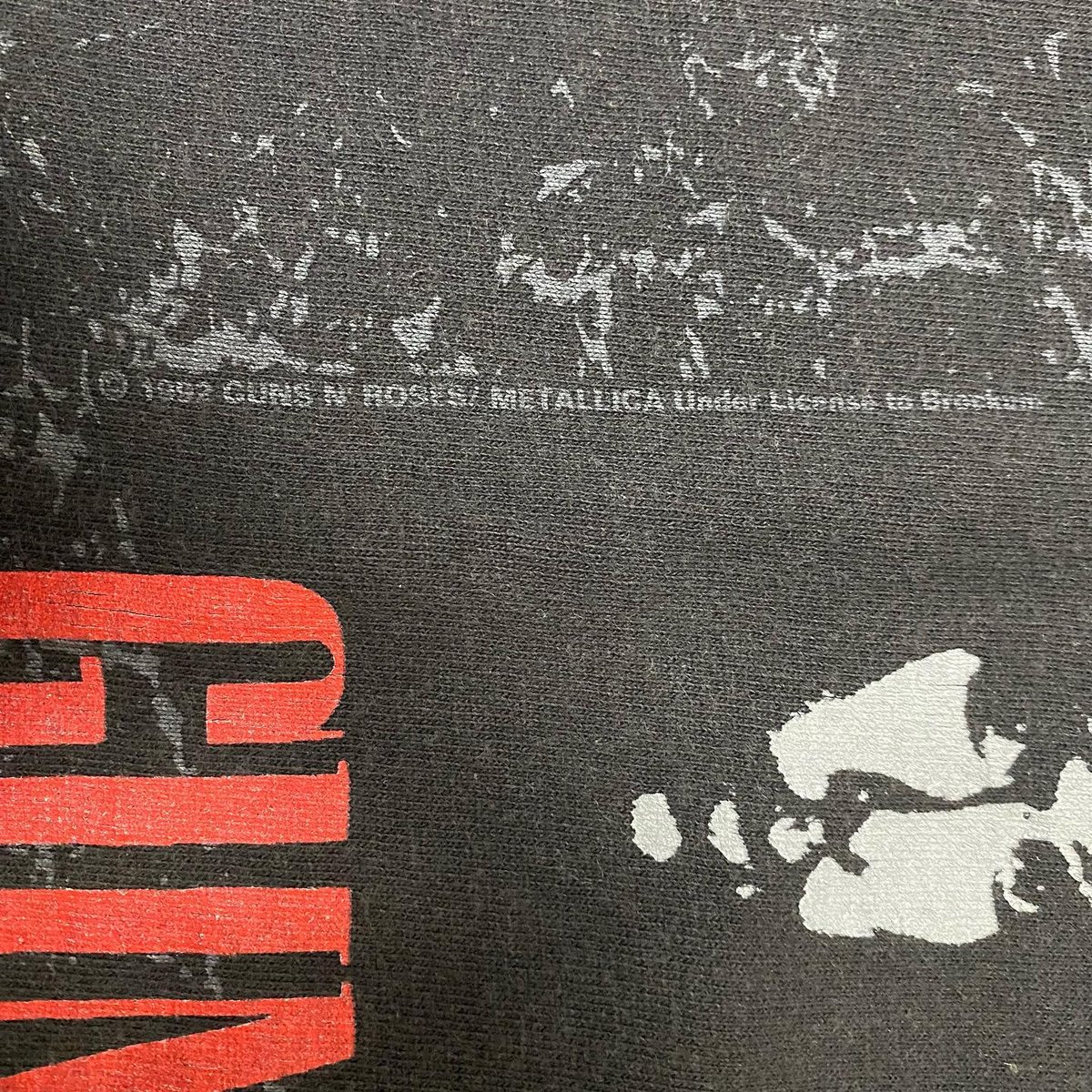 90s BROCKUM ”METALLICA×GUNS N' ROSES“ t-shirt |
