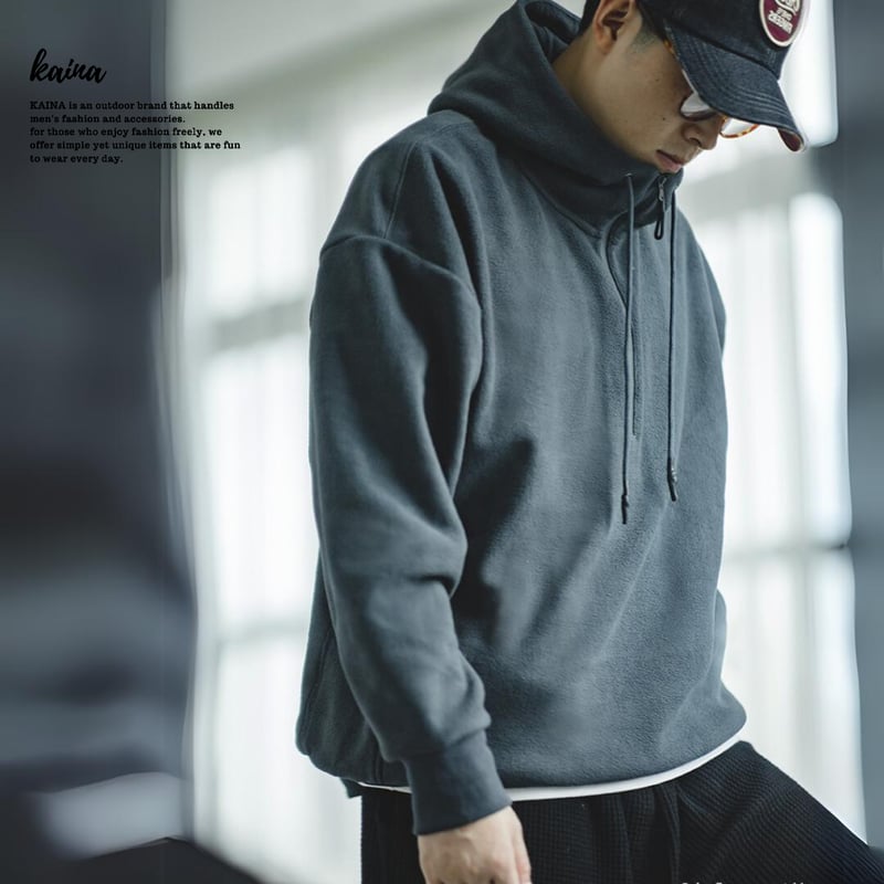 フリースハーフジップパーカー | KAINA