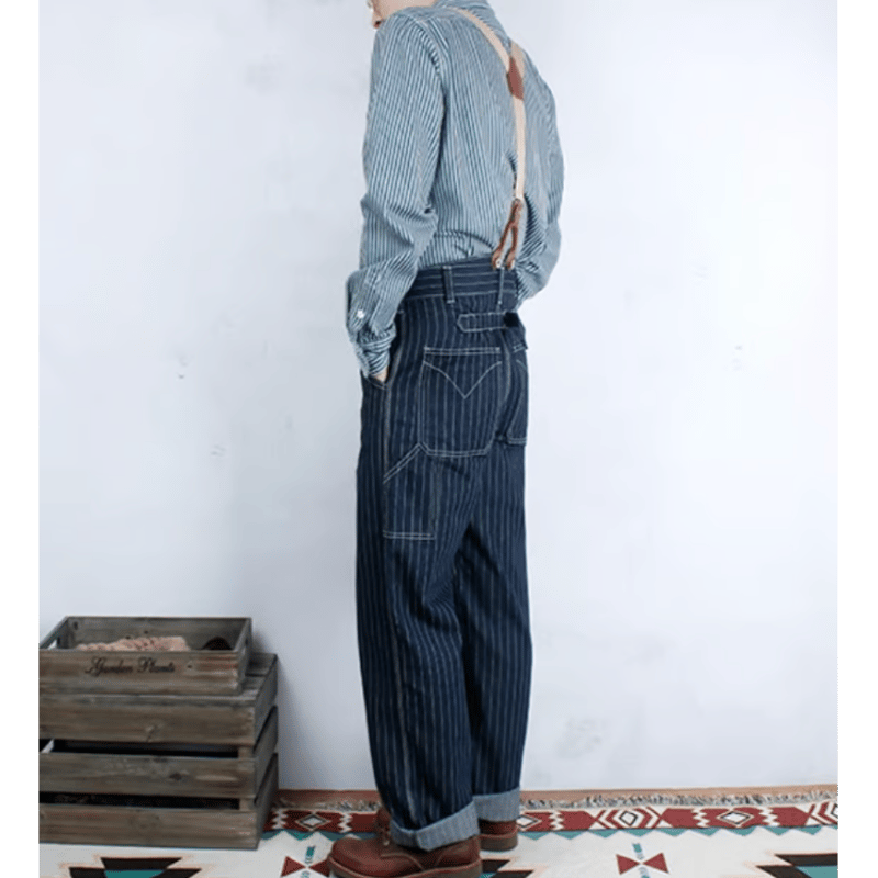 RRL & CO ストライプデニムサスペンダー RRL & CO ストライプデニムサスペンダー