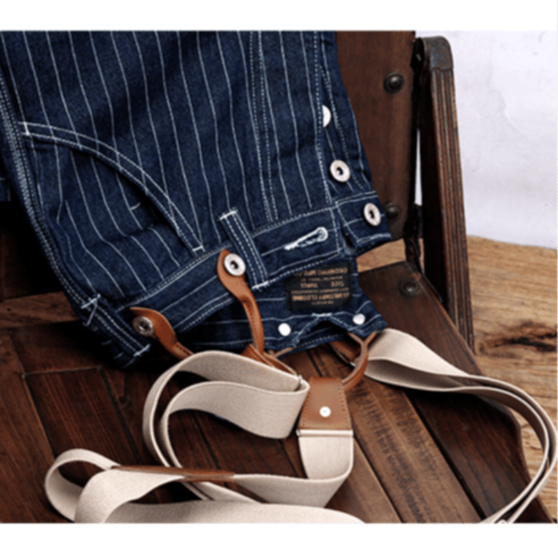 RRL & CO ストライプデニムサスペンダー RRL RALPH LAUREN ダブルアールエルラルフローレン『ストライプ